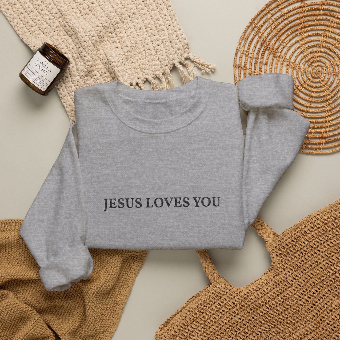 Jesus Loves You- EMBROIDERED Sweatshirt