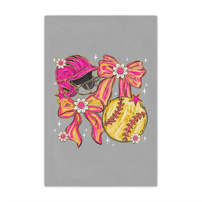 Softball Collage Minky Blanket