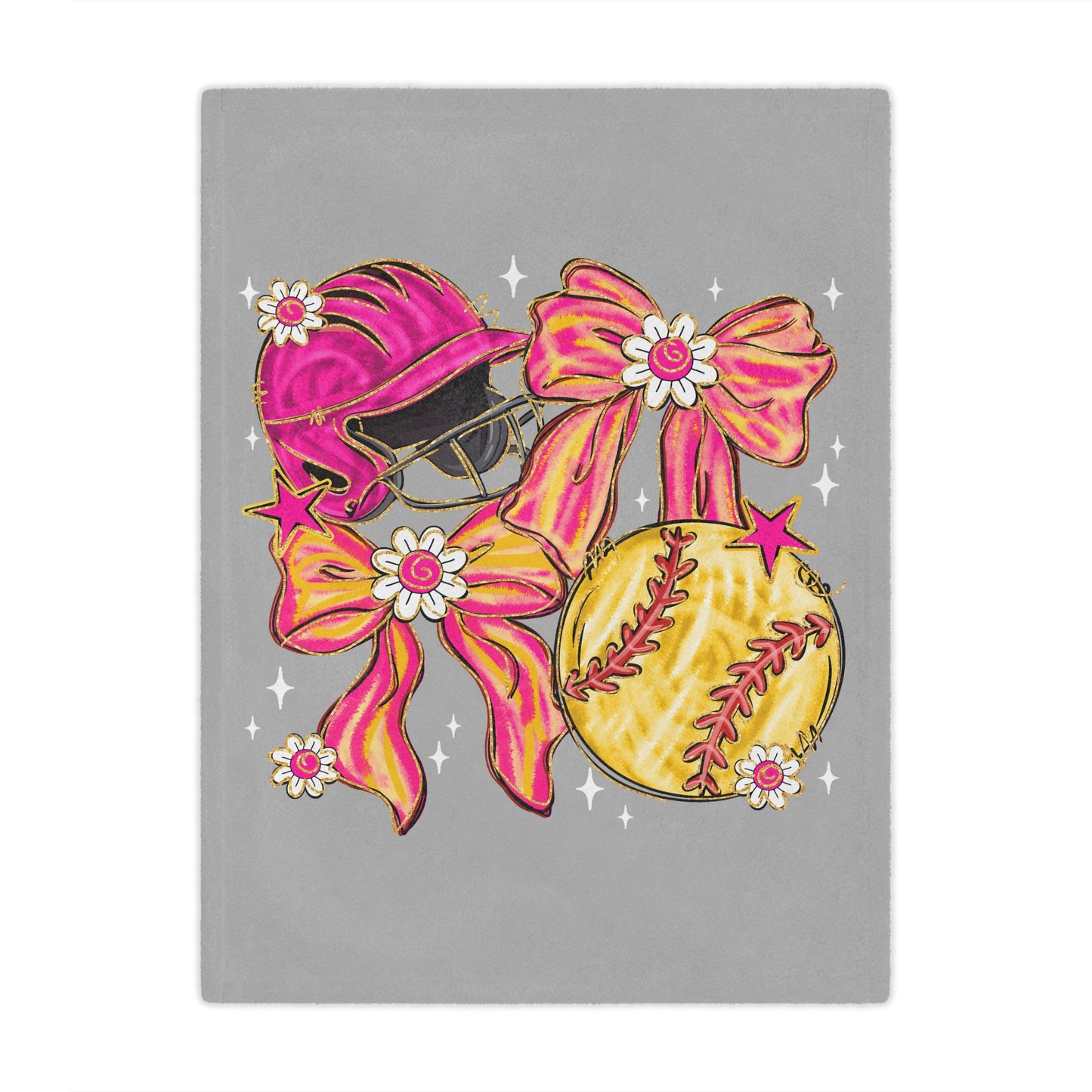 Softball Collage Minky Blanket