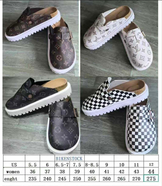LV BIRKENSTOCK CLOGS