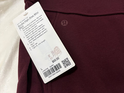 IN STOCK— LULU🍋 SCUBA HIGH RISE MINI SKIRT: LARGE